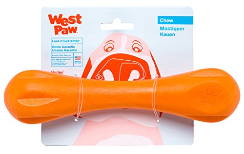 WEST PAW Zogoflex Hurley Dog Chew Toy - Durable, Non-Toxic, Recyclable - Large, Tangerine