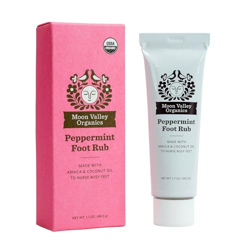 Moon Valley Organics Peppermint Foot Rub - Relieves Sore Feet, Natural Oils, 100% Recyclable