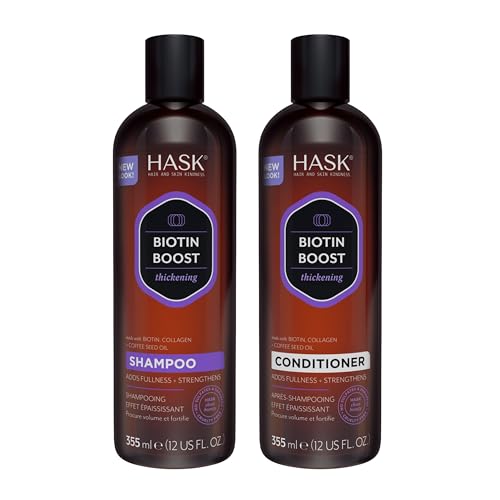 HASK BIOTIN BOOST Shampoo & Conditioner Set - Thickens, Color Safe, Gluten-Free - 1 each