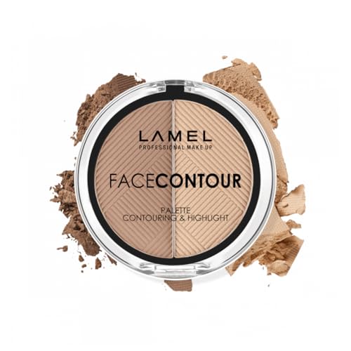 Lamel Face Contour Palette - Radiant Glow, Long-Lasting, Paraben-Free, Vegan - N.401, 6g