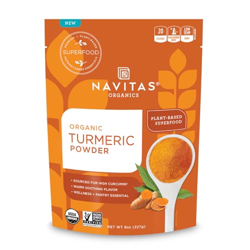 Navitas Organics Turmeric Powder - High Curcumin Content, Organic, Non-GMO - 8oz, 45 Servings