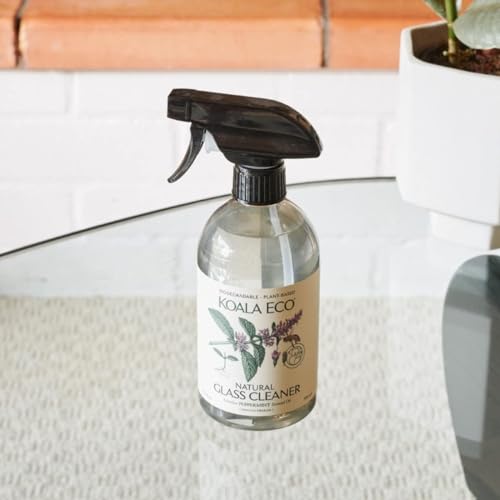 Koala Eco Natural Glass Cleaner - Streak-Free Shine, Plant-Based & Biodegradable - 24oz