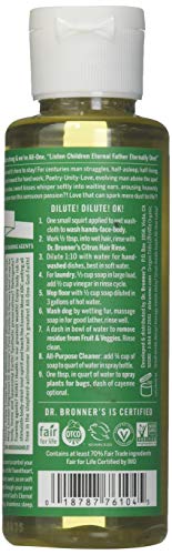 Dr. Bronner's Almond Castile Body Soap - Organic, No Animal Testing - 4 Fl Oz