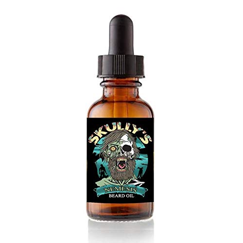 Skullys Beard Oil - Deeply Moisturizes, Relieves Itch, Leather & Cedar Scent - 1 oz.