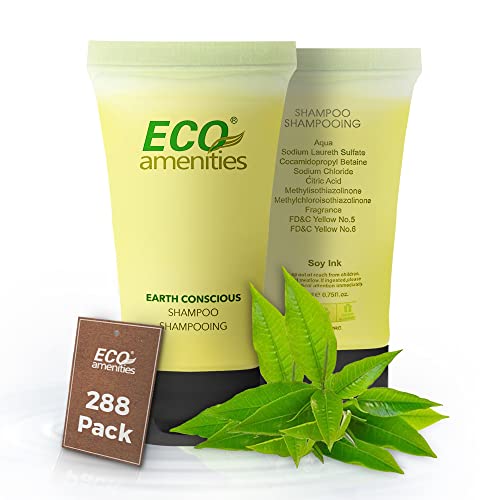 Eco Amenities Travel Size Shampoo - Refreshing Green Tea, Cruelty-Free - 288 Pack, 0.75 fl oz