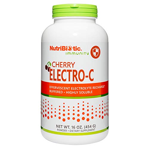 NutriBiotic Cherry Electrolyte Powder - 850mg Vitamin C, Immune Support, Non-GMO - 16oz