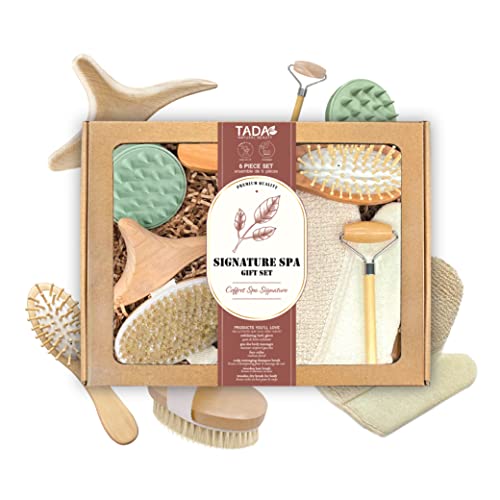 TADA Natural Beauty Bath & Body Gift Set - Exfoliating, Circulation Boosting - 6 Items