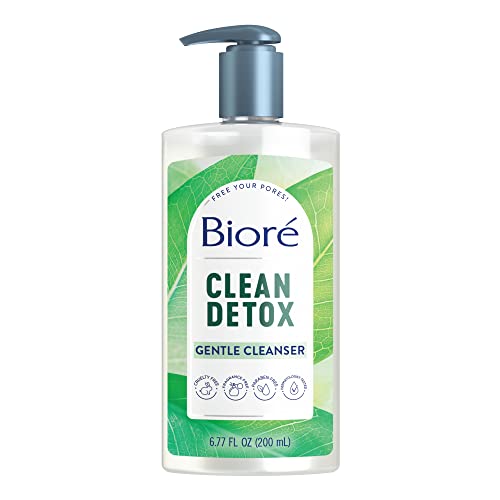 Biore Clean Detox Face Cleanser - Gentle Detox for Sensitive Skin, Green Tea Extract - 6.77oz