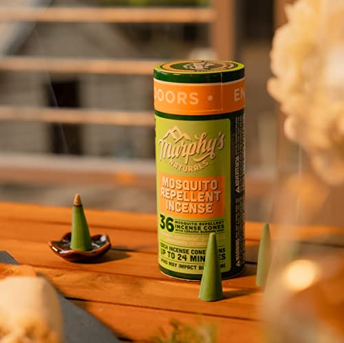 Murphy’s Naturals Bug Repellent Cones - Plant-Based Mosquito Protection, 24+ Minutes - 36 Count