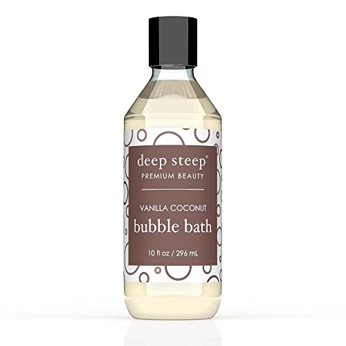 Deep Steep Bubble Bath - Soothing Shea Butter, Hydrating Coconut & Argan Oil, Vanilla Coconut - 10oz