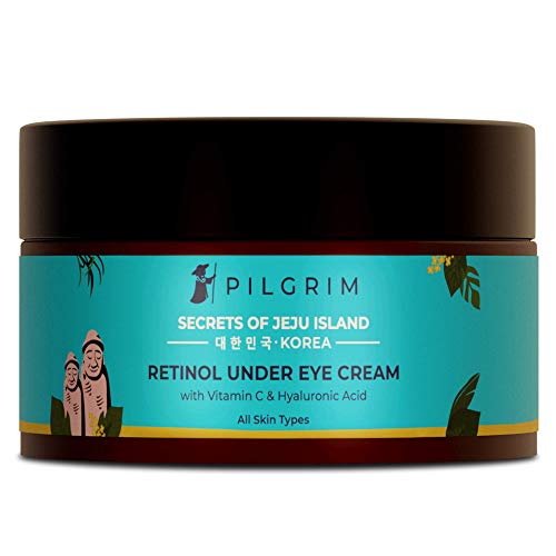 Pilgrim Retinol Eye Cream - Reduces Dark Circles & Wrinkles, Hydrating with Vitamin C - 1.06oz