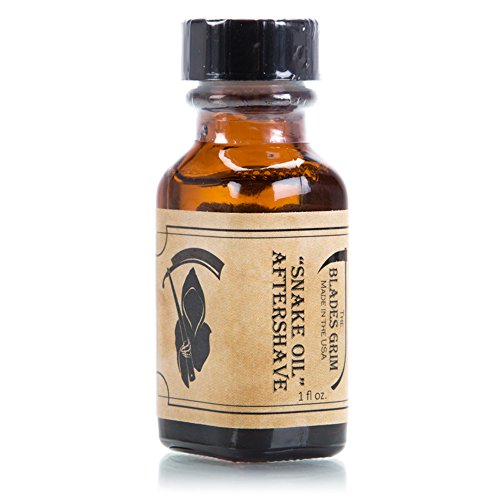 The Blades Grim Aftershave Oil - Moisturizes & Cools, Handmade in the USA - 1oz