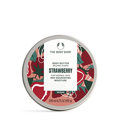 The Body Shop Strawberry Body Butter - 96hr Moisture, 95% Natural Ingredients - 6.75oz