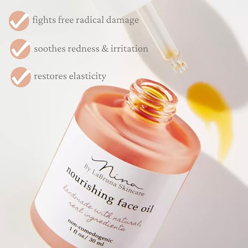 LaBruna Skincare Facial Oil - Boosts Collagen & Elasticity, Nourishes Dry Aging Skin - 1 Fl Oz