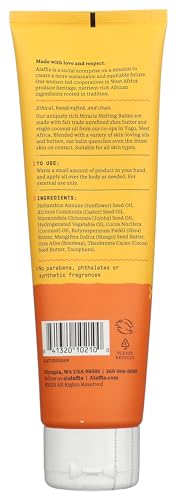 ALAFFIA Body Balm - Nourishing Moisturizer, Certified Organic, Cruelty-Free - 4oz