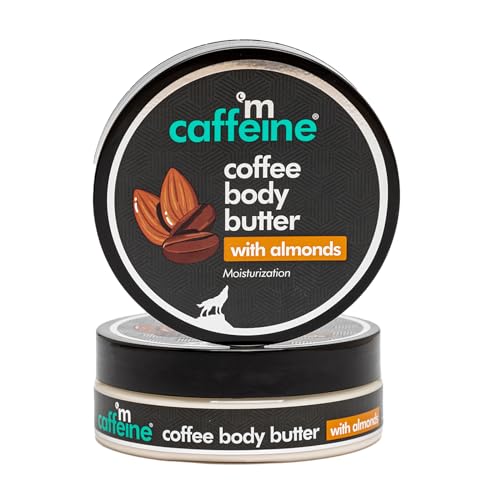 mCaffeine Body Butter - Deep Moisturization, Nourishes Dry Skin, Coffee-Almond Aroma - 100g