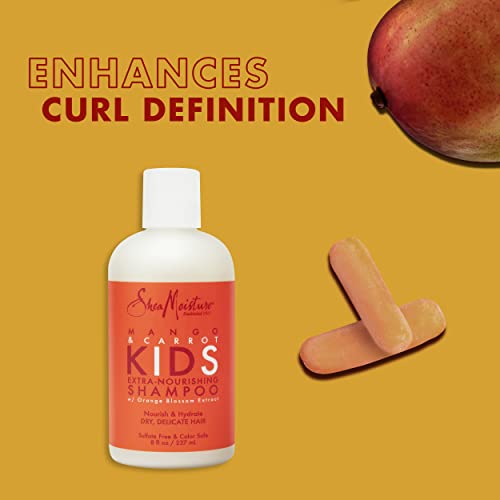 Shea Moisture Kids Shampoo & Conditioner Set - Extra-Nourishing, Organic Ingredients - 8oz & 7.7oz