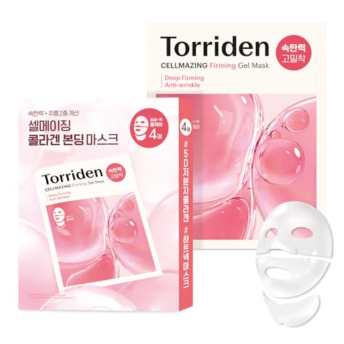 Torriden CELLMAZING Firming Gel Sheet Mask - Reduces Wrinkles, Boosts Hydration - 4 Sheets