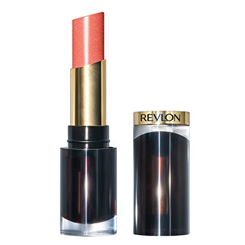 Revlon Super Lustrous Lipstick - High Shine, Moisturizing with Hyaluronic Acid - Dewy Peach, 0.15 Oz