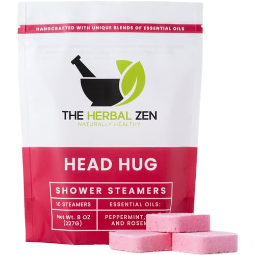 Head Hug Shower Steamers - Aromatherapy with Natural Essential Oils, Handmade - 6 Pack