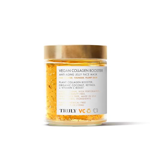 Truly Beauty Vegan Collagen Booster Face Mask - Reduces Wrinkles, Hydrates, 4 Fl. Oz