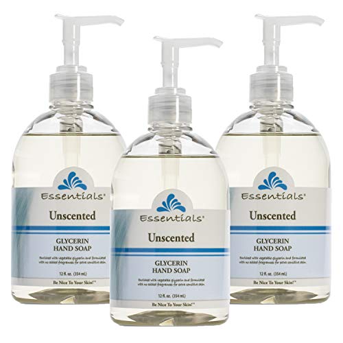 Essentials by Clearly Natural Glycerin Hand Soap - Unscented, Gentle for Sensitive Skin - 3 Pack