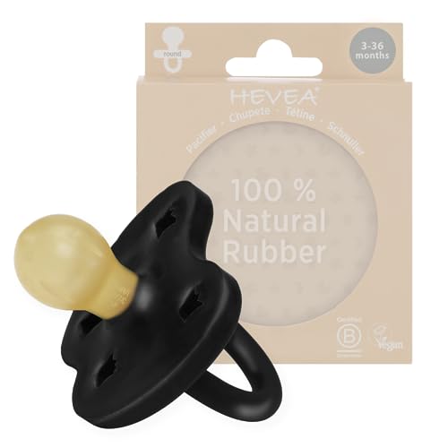 HEVEA Natural Rubber Pacifier - Safe, Biodegradable, Soft & Durable - Outer Space Black