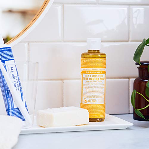 Dr. Bronner's Body Soap - Organic Oils, Multi-Purpose Uses, Vegan, 16 oz - Citrus Scent