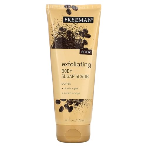 Freeman Exfoliating Body Scrub - Energizing Coffee for Silky Skin, 6 oz Tube