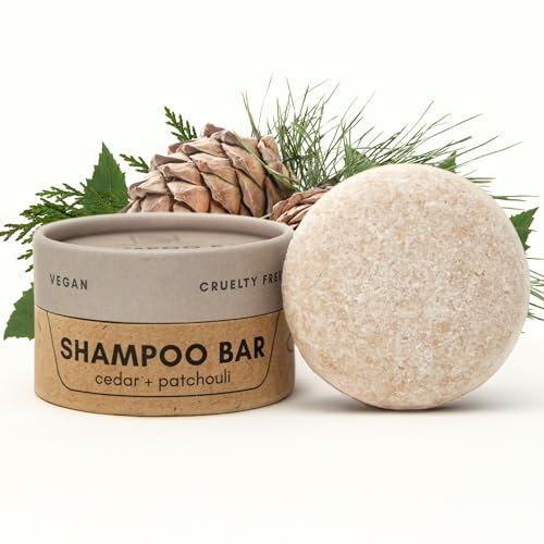 Zero Waste MVMT Shampoo Bar - Moisturizing Cedar & Patchouli, Travel Container - 3.5oz