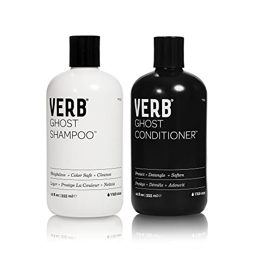 Verb Ghost Shampoo & Conditioner Duo - Weightless Moisture, Moringa Oil & Sun Protection - 12oz