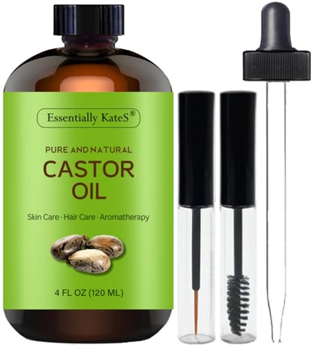 Essentially KateS Castor Oil - Promotes Thicker Hair, Nourishes Lashes & Brows - 4 oz