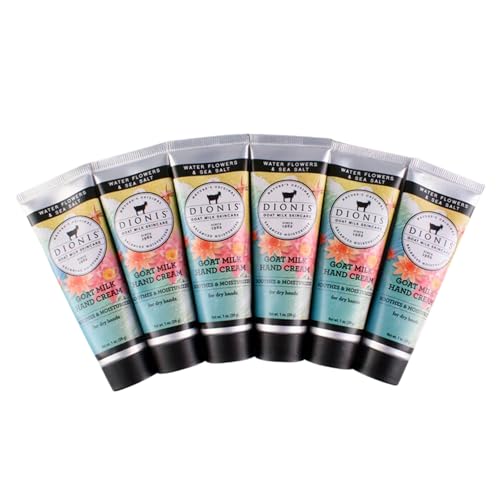 Dionis Goat Milk Hand Cream - Moisturizing, Cruelty-Free, Paraben-Free - 1 oz, Set of 6