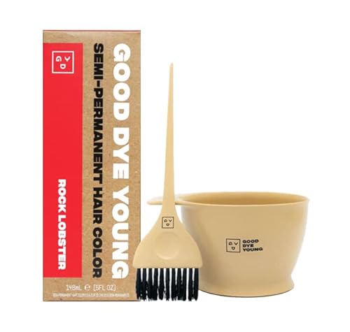 Good Dye Young Hair Dye - Vibrant Punk Rock Red, Vegan & Conditioning Formula - Brush Kit Included