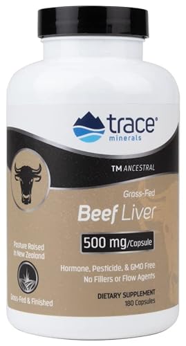 Trace Minerals Beef Liver Supplement - Supports Overall Health, Pure Formula, 180 Count