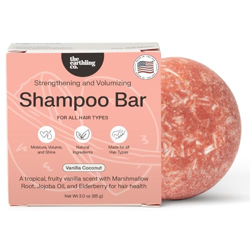 The Earthling Co. Shampoo Bar - Boost Hair Growth, Hydrate & Volumize - Vanilla Coconut, 3 oz