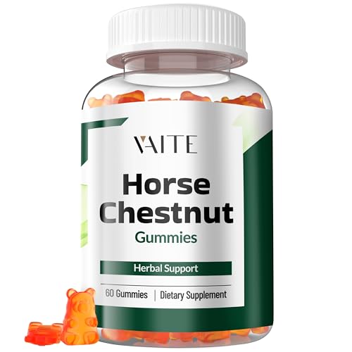 Horse Chestnut Extract Gummies - Supports Vein Health, Vegan & Gluten-Free - 600mg, 60 Count