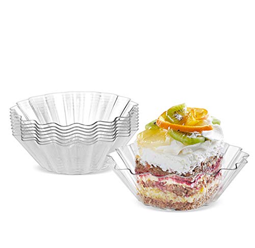 Healthcom Mini Clear Plastic Plates - Safe, Stackable, Reusable, Party Ready - 50 Pcs, 3 Inch