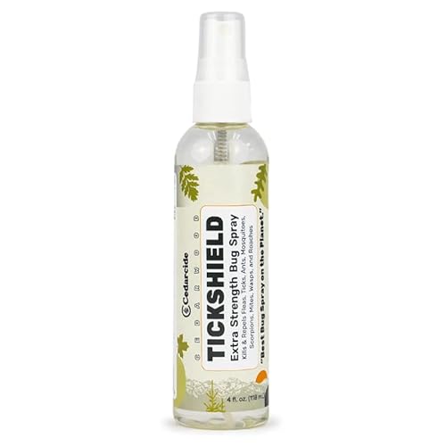 Cedarcide Tickshield Bug Spray - Natural Insect Repellent for People & Pets with Cedar Oil - 4oz