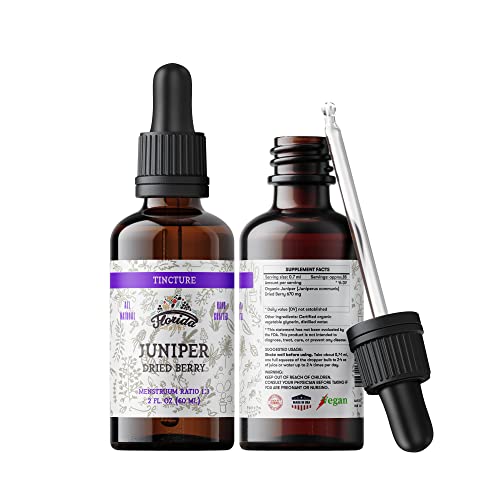 Florida Herbs Juniper Tincture - Hormone-Free, Organic Extract, Non-GMO - 2 oz