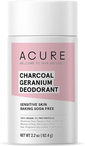 ACURE Magnesium & Charcoal Deodorant - Aluminum-Free, Vegan, For Sensitive Skin - 2.2 Oz