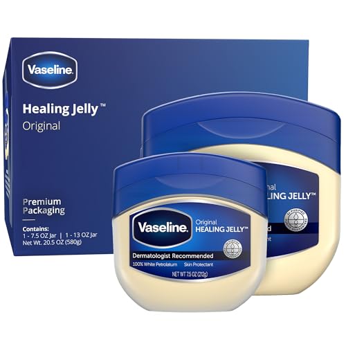 Vaseline Petroleum Jelly - Deep Moisturizer, Dermatologist Recommended, 100% Pure - 13oz & 7.5oz