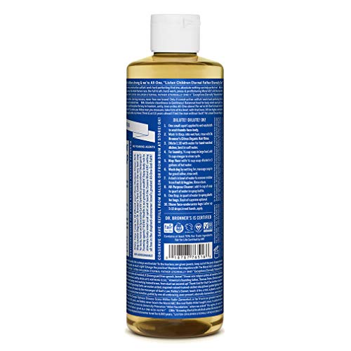 Dr. Bronner's Body Soap - Made with Organic Oils, 18-in-1 Uses, Vegan, 2-Pack, 16oz