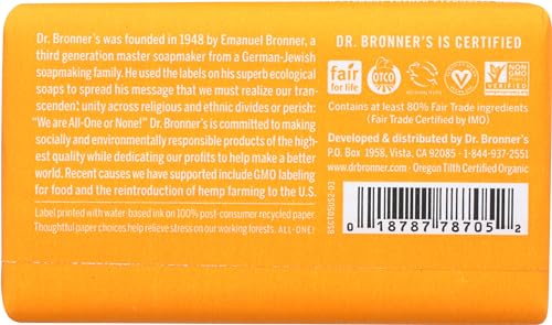 Dr. Bronner's Body Soap - Luxurious Citrus Lather, Organic Oils, 100% Biodegradable - 5oz