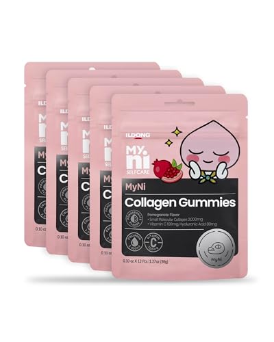 myni Collagen Gummies - 2,000mg Marine Collagen with Vitamin C & Hyaluronic Acid - 12 Count