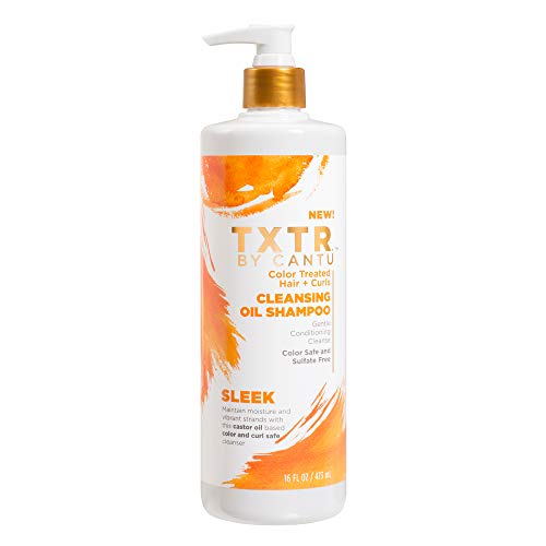 Cantu Txtr Cleansing Oil Shampoo - Repairs Color-Treated Hair, Moisturizes & Adds Shine - 16oz