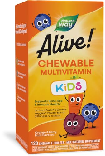 Nature's Way Alive! Children's Multivitamin - Supports Bone, Eye & Immune Health - 120 Tablets