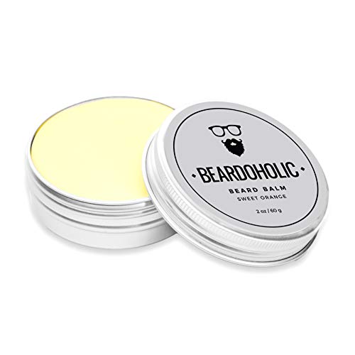 Beardoholic Beard Balm - Strong Hold, Natural Ingredients, Light Orange Scent - 2 oz