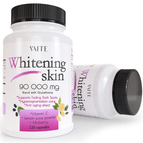 Glutathione Whitening Pills - Dark Spot & Acne Scar Remover, Antioxidant - 120 Vegan Capsules