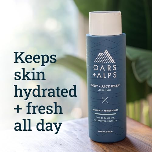 Oars + Alps Body Wash - Hydrating, Vitamin E & Antioxidants, Sulfate-Free, Aspen Air - 1 Pack